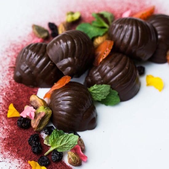 raw vegan chocolate without honey at The Seeds of Life cafe restaurant in Ubud, Bali